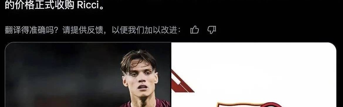 意甲媒体透露：米兰对里奇的报价大概为2500万欧元加500万欧元奖金，他是雷恩德斯的替代者
