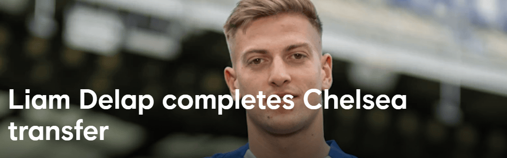 官方：切尔西签下德拉普 激活3000万镑违约金签至2031