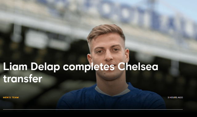 官方：切尔西签下德拉普 激活3000万镑违约金签至2031